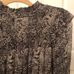 Free People snakeskin Roma blouse sz small